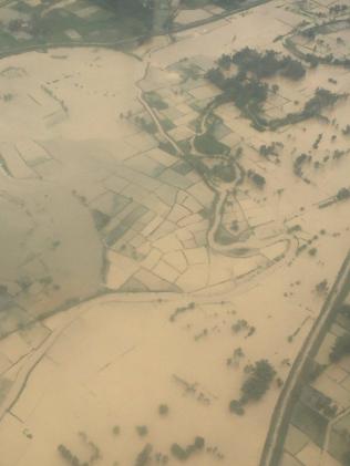 aerial view of Janakpur's summer monsoon flood, August 2016. From Republika.